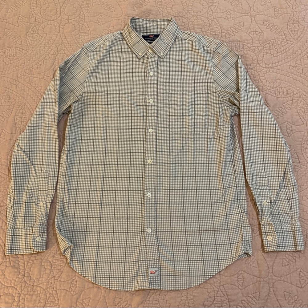 Vineyard Vines | Grey Plaid Flannel Slim Fit Shirt